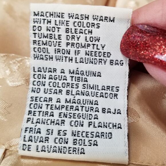 Jaclyn Smith Women's Gold Floral Polyester Pajama Top Button Up Long Slvs Sz XL - Picture 8 of 8